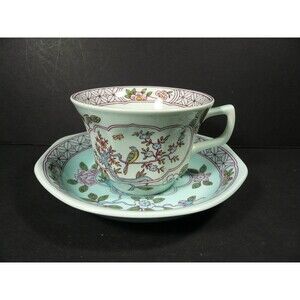 Vintage Adams Calyx Ware Singapore Bird Cup & Saucer